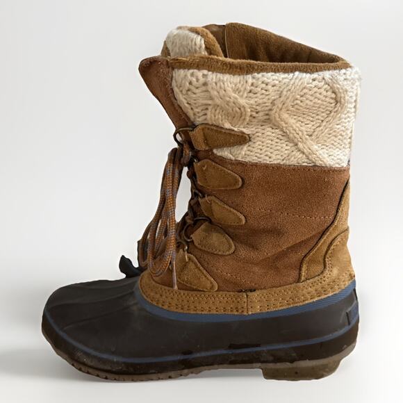 Khombu Letty Duck Boots Women’s 8 M Cozy Brown Waterproof Winter Lace Up - Picture 4 of 7